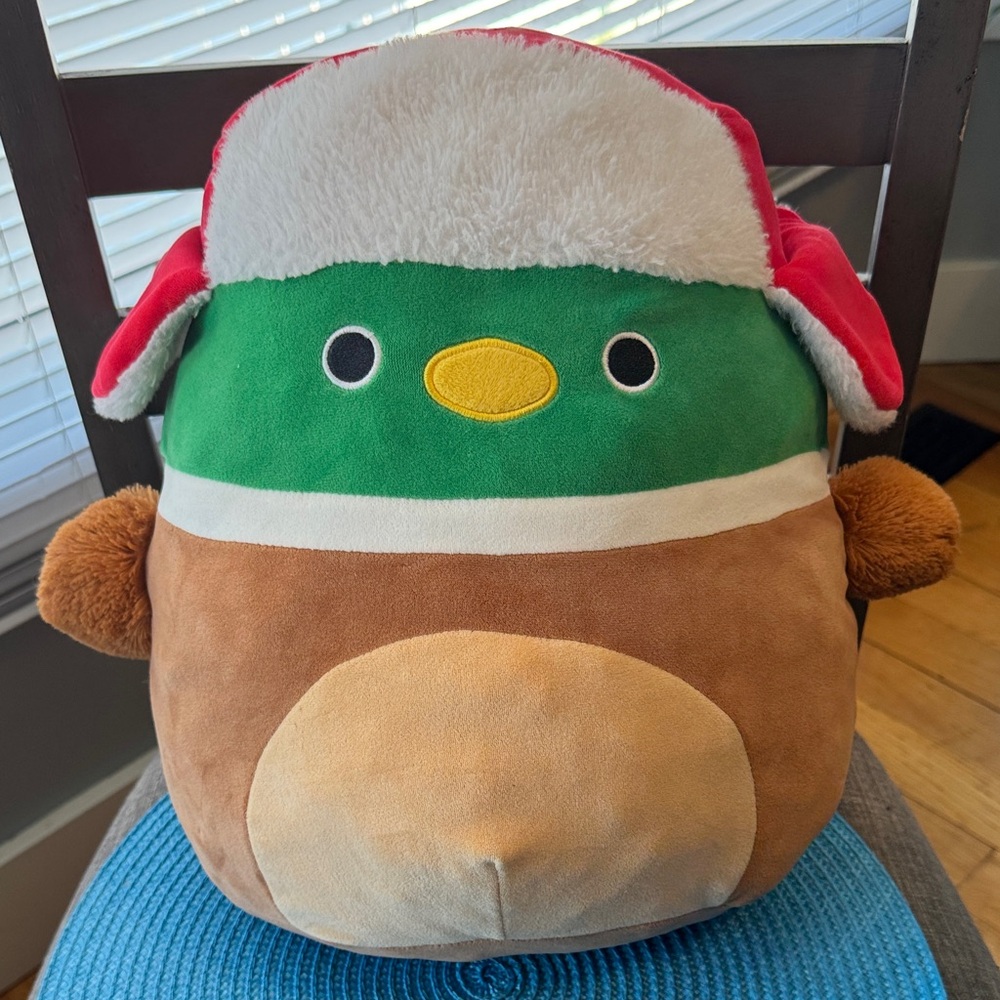 Canada Exclusive Squishmallows Avery Mallard Duck Red Hat 12”